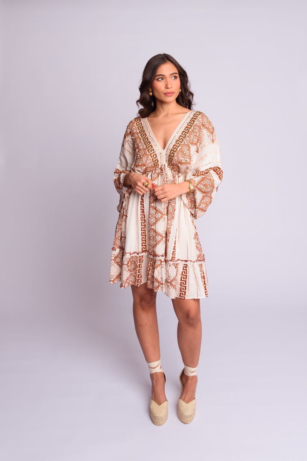 Bell Sleeve Short Dress