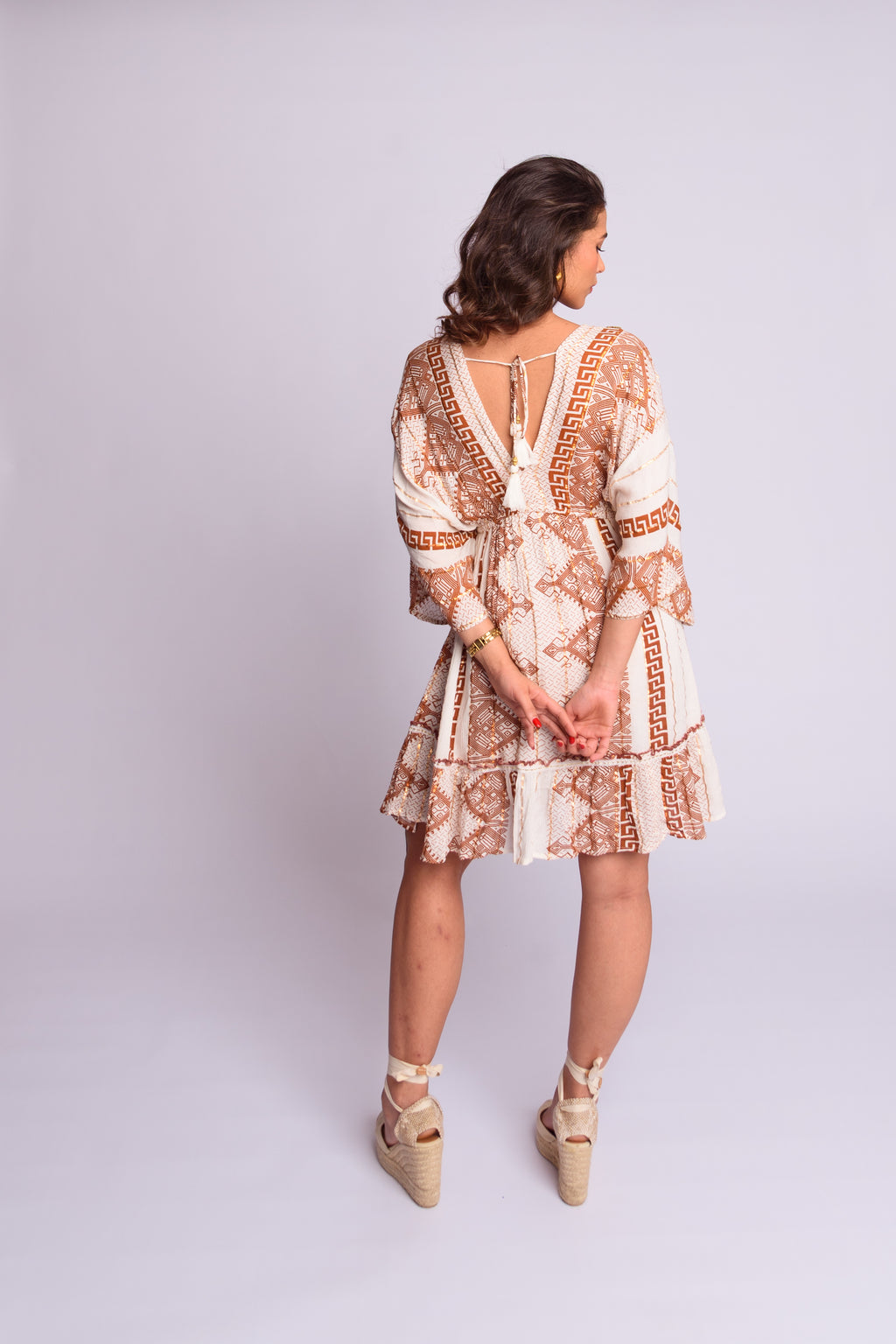 Bell Sleeve Short Dress