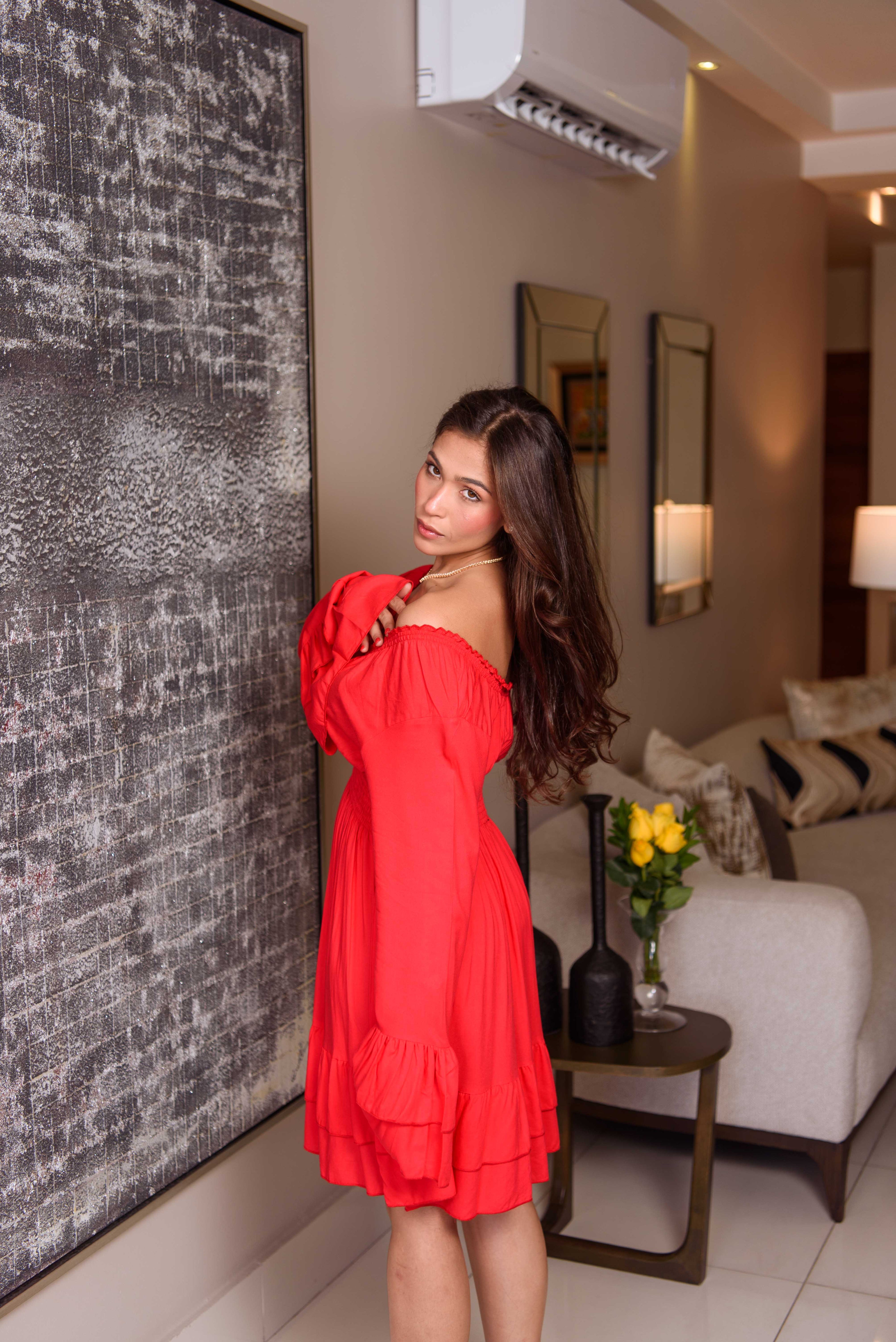Dominique LS Short Dress