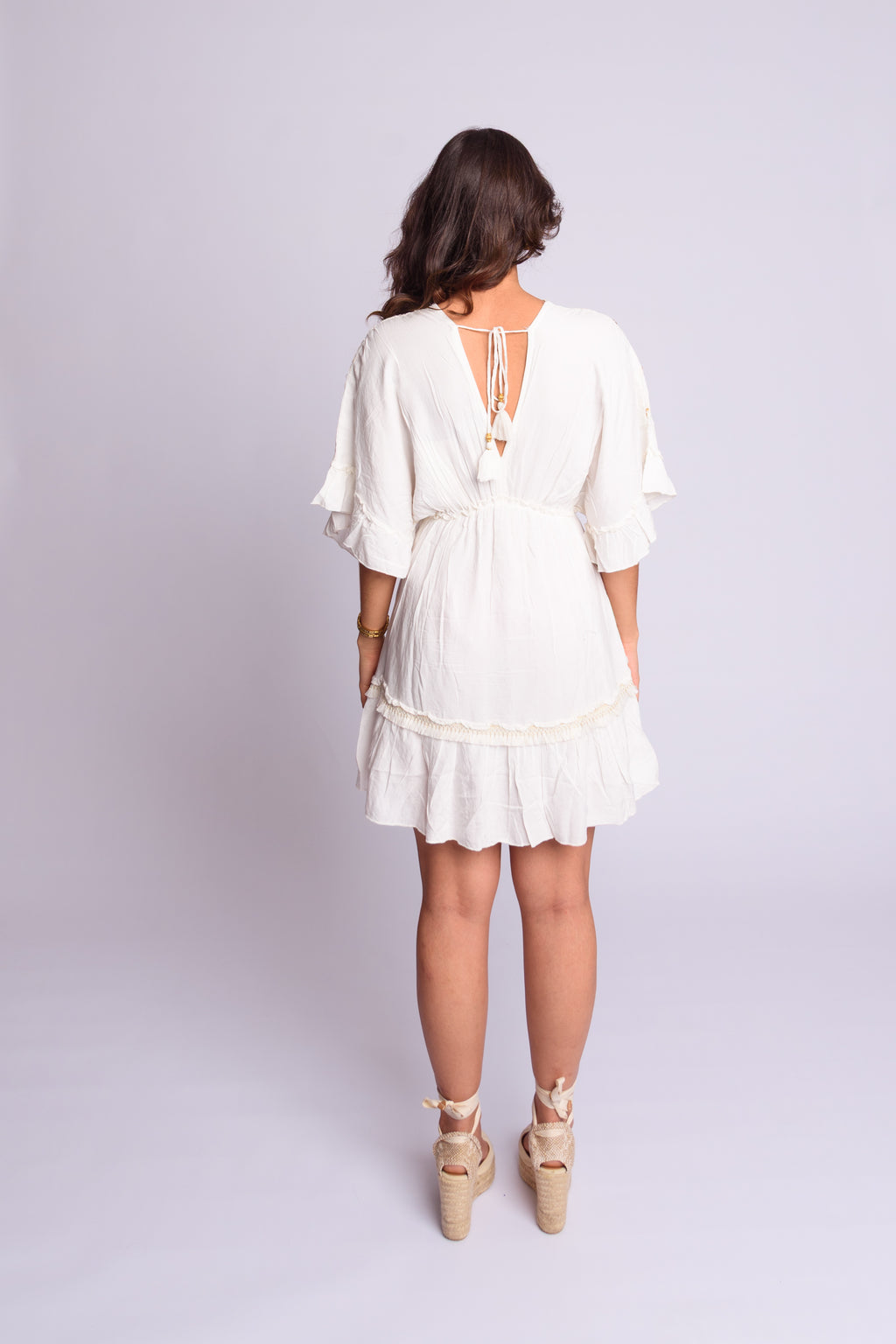 Bell Sleeve Short Dress
