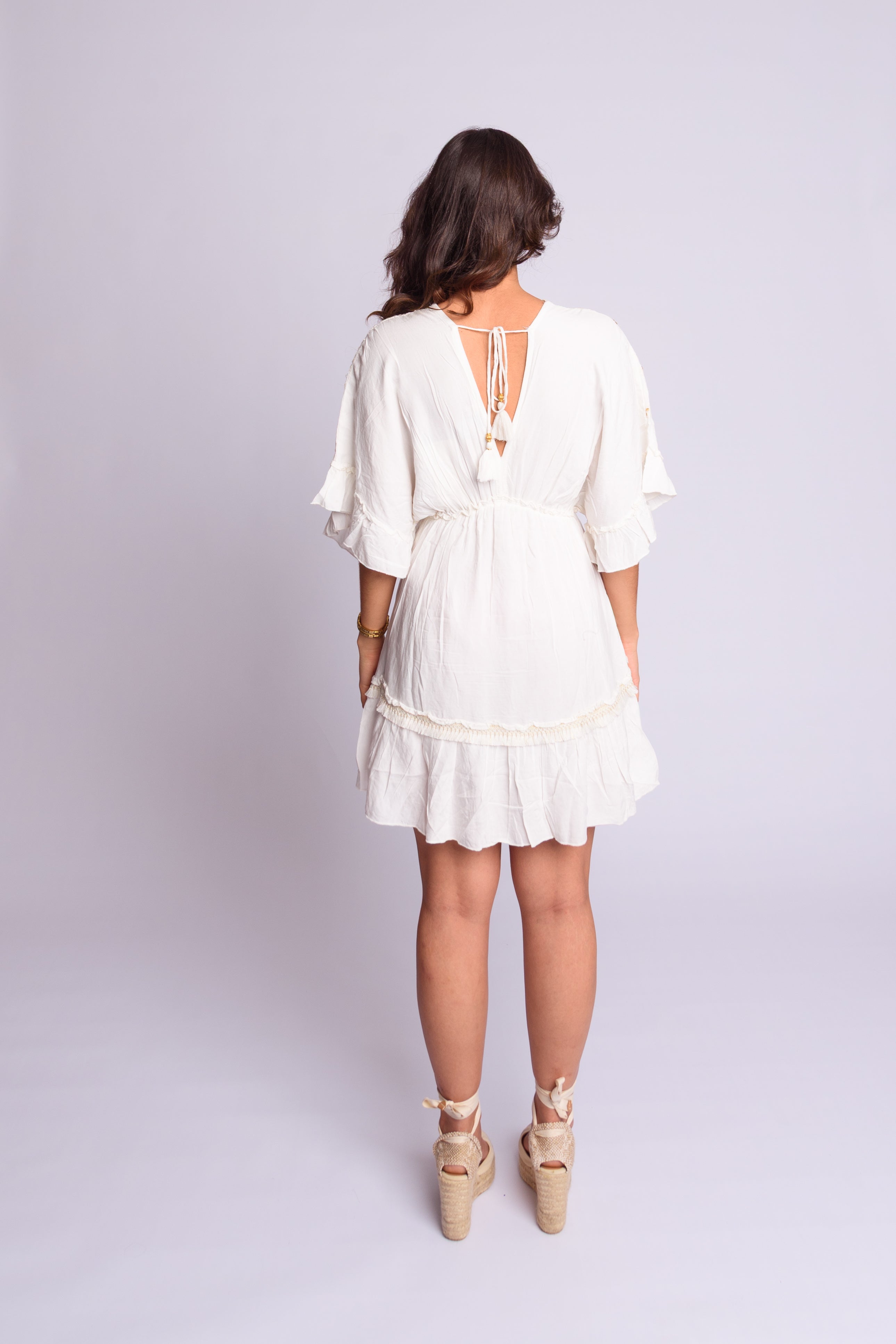 Bell Sleeve Short Dress