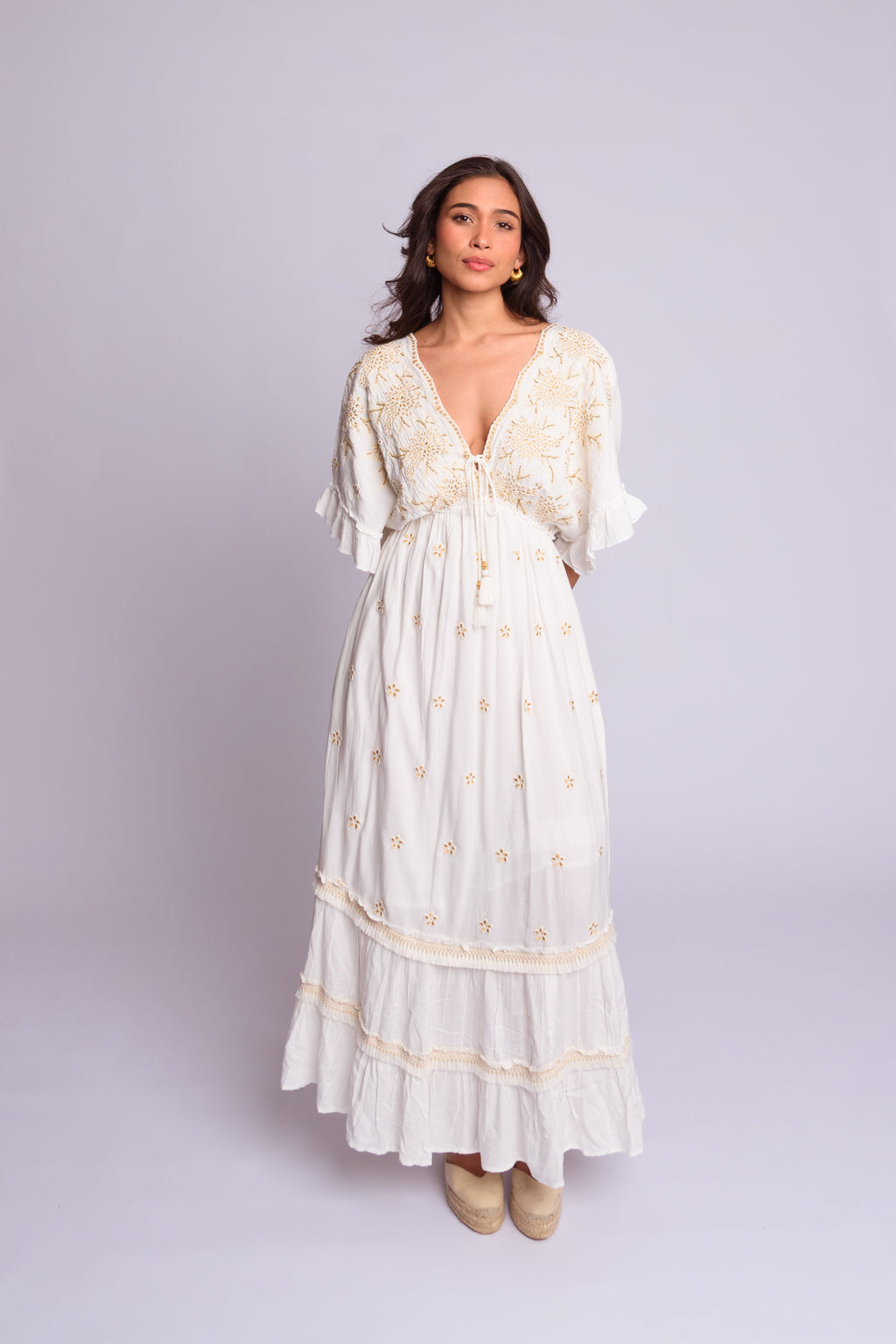 Bell Sleeve Long Dress